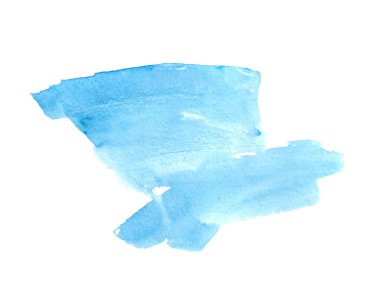 El çizimi suluboya arka plan. Mavi Soyut Leke