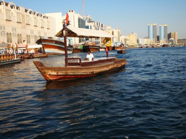 BAE. Dubai. Eski Arap tekne Dubai Creek.