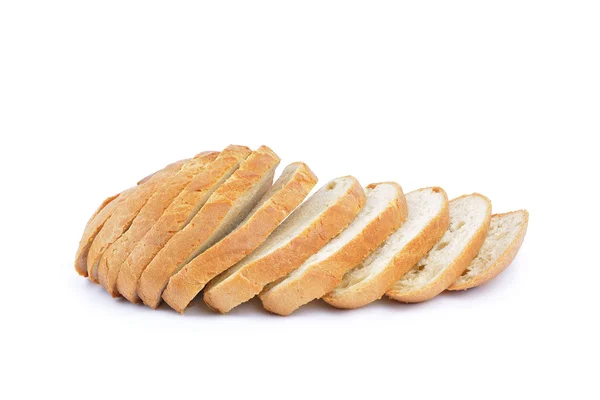 Świeżo upieczony z ziarna chleba na białym tle — Zdjęcie stockowe