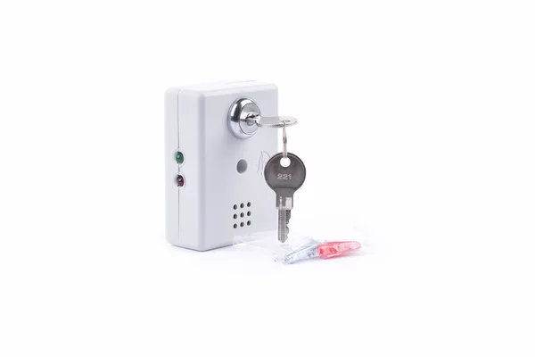 Key lock on white background — Stock Photo, Image