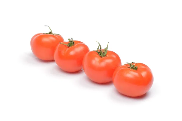 Tomates sobre fundo branco — Fotografia de Stock