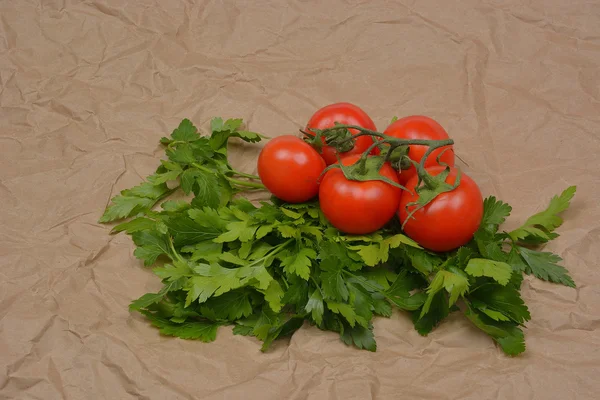 Vegetables on a brown paper background — Stock Photo, Image