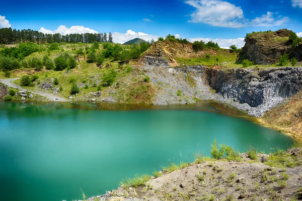 The emerald lake of Racos, Brasov county, Romania — 스톡 사진