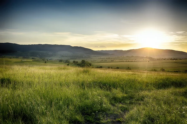 Zachód słońca na wzgórzach mołdawski — Zdjęcie stockowe