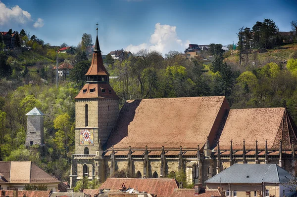 Brasov. Kronstadt. středověké staré město — Stock fotografie