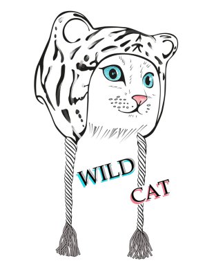 Yavru leopar şapkalı kedi