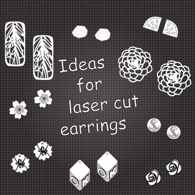 Illustration for laser cut jewelery