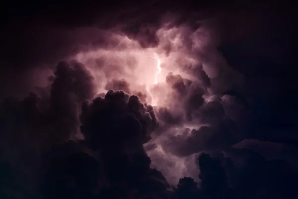 Stormy night sky over Black Sea — Stock Photo, Image