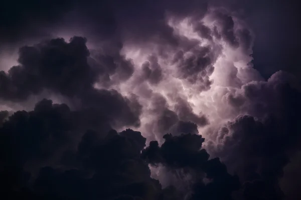 Stormy night sky over Black Sea — Stock Photo, Image