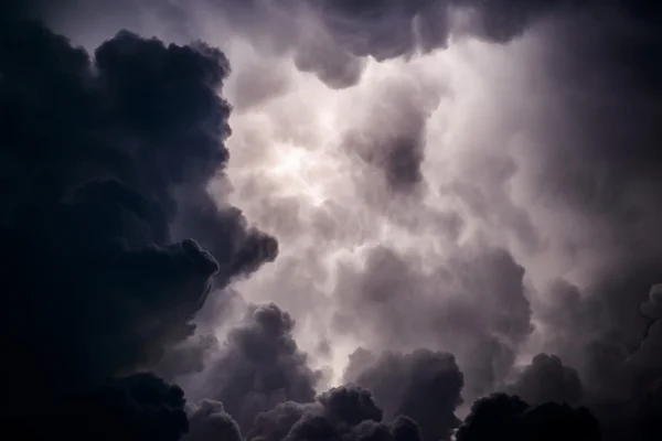 Stormy night sky over Black Sea — Stock Photo, Image