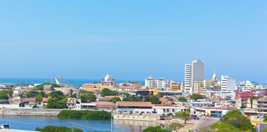 Cartagena de Indias Kent sabahları, Kolombiya. 