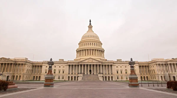 Capitol Hill Plein Een Rustige Bewolkte Ochtend Washington Usa Prachtige — Stockfoto