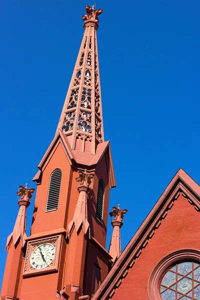 갈 보 리 침례 교회, 워싱턴 Dc의 역사적인 시계탑. — 스톡 사진