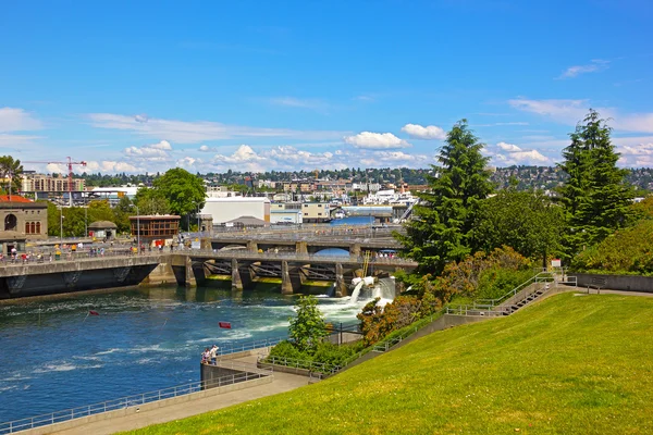 Ballard lås i Seattle — Stockfoto