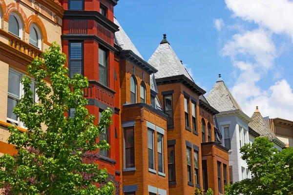 Historic residential architecture of Washington DC. — Stock Photo, Image