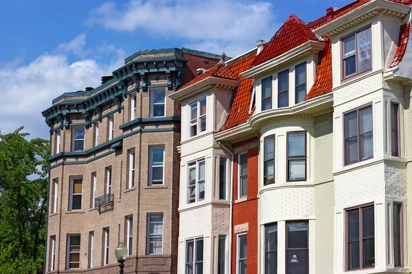 Washington DC tarihi surburb modern satır evleri.
