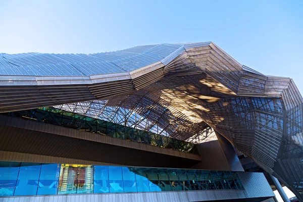 MILAN, ITALY - July 5: Architectural details of Milano Congressi building that hosts international conventions and scientific conferences on July 5, 2014 in Milan.