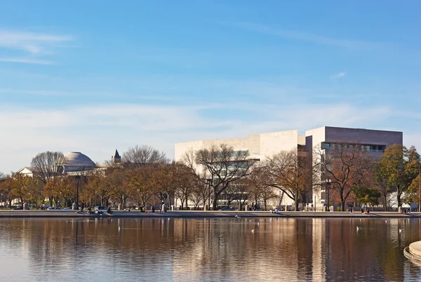 US capital city panorama near the reflecting pool. — Stock Photo, Image