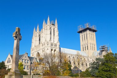 Washington National Cathedral içimizde sonbaharda sermaye zemin.