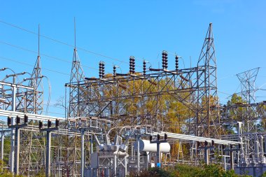 Elektrik donanımları, yüksek gerilim Trafo Merkezi.