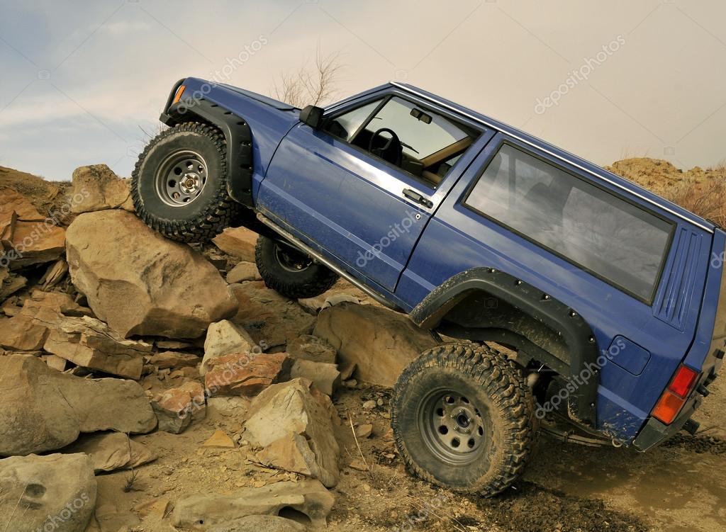 climbing rock car