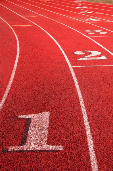 Track and field lanes — Stock Photo, Image