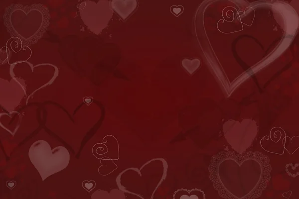 Alla hjärtans dag hjärtan illustration bakgrund — Stockfoto