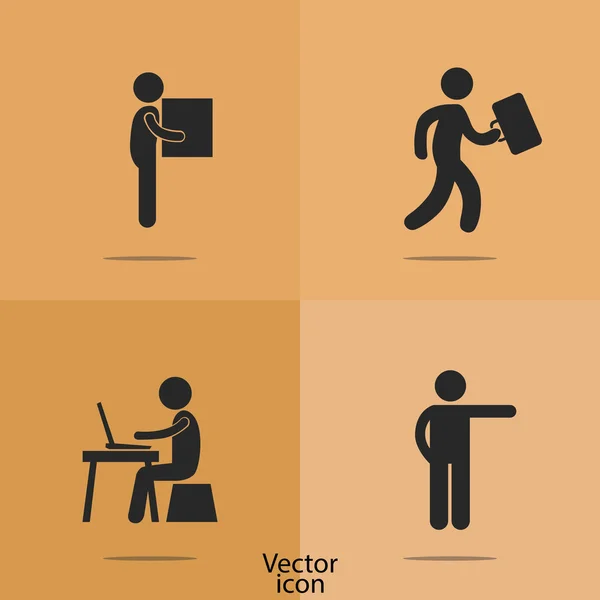 Pessoas ícones conjunto de design — Vetor de Stock