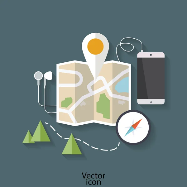 Icono de ubicación de color plano — Vector de stock
