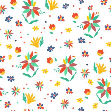 Sorunsuz yaz çiçek arka plan. Beyaz ba izole çiçekler