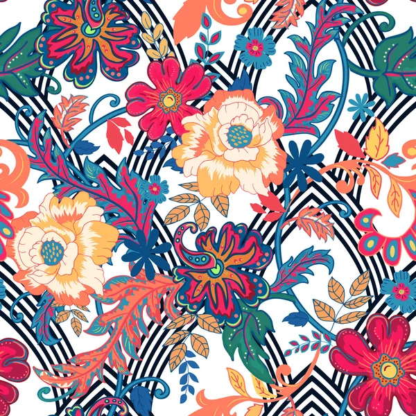 Dikişsiz çiçek background. vektör.