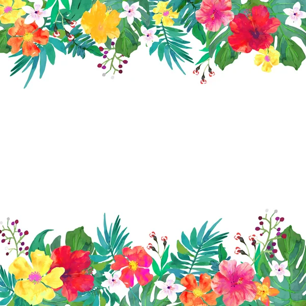 Frame for your text with floral watercolor background.  Vector i — Stock Vector