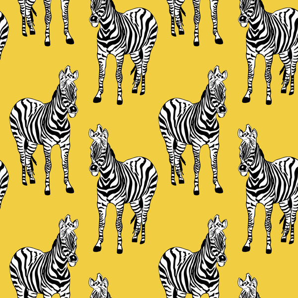 Abstract hand painted seamless animal background. Zebra striped