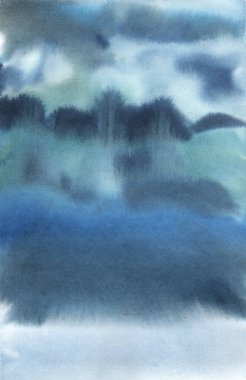 Suluboya soyut doku. Sanat manzara şablonu. Güzel mavi arka plan. Rengi değişmiş. Soyut dalga arkaplanı