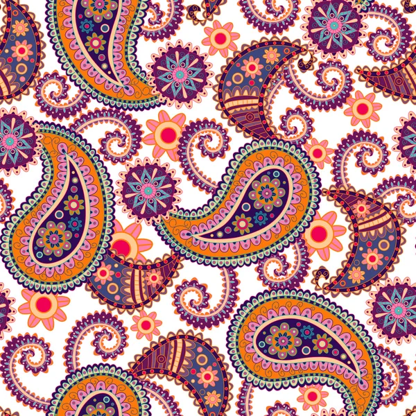 Texture sans couture Paisley — Image vectorielle