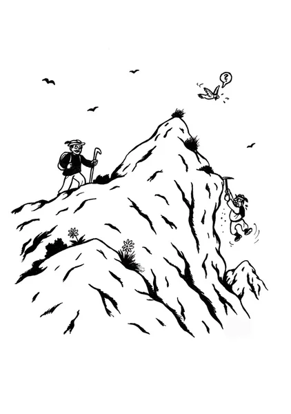 Alpinistas divertidos (2007 ) — Foto de Stock