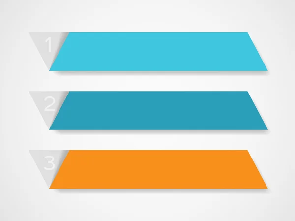 Cajas de título numeradas — Vector de stock