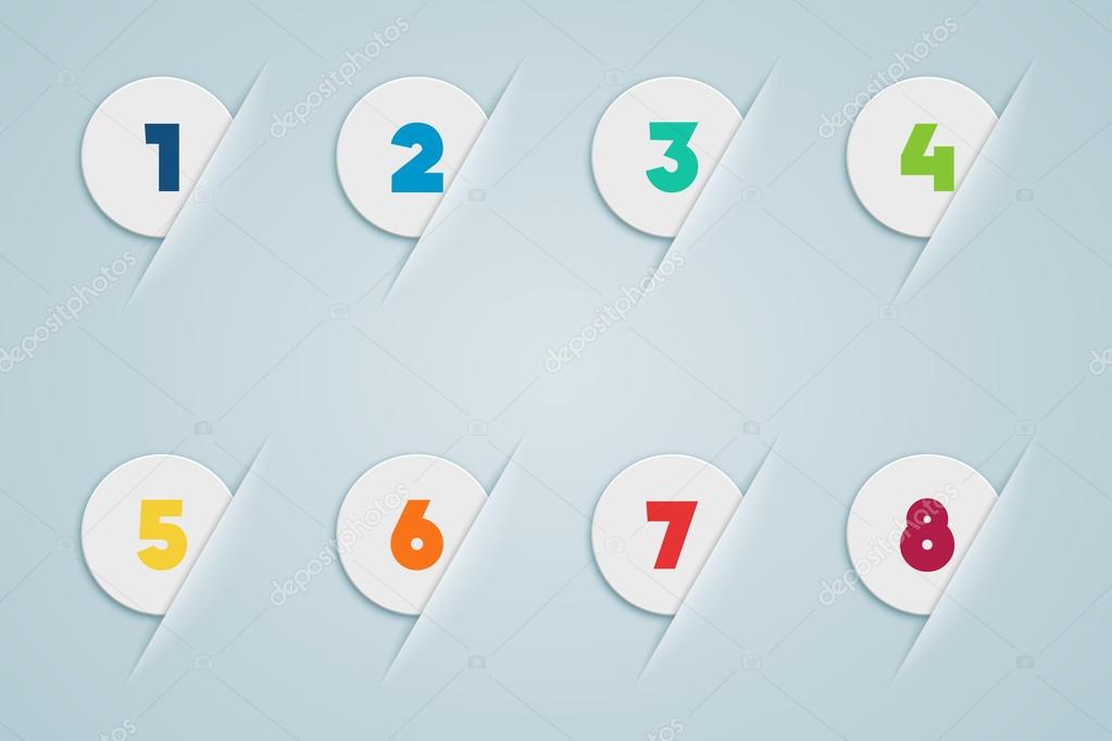 Infographic 3D Numbered Step Bubbles 3