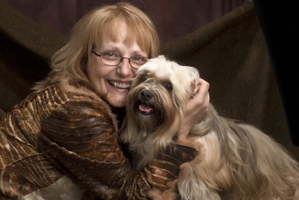 kadın ve köpeği