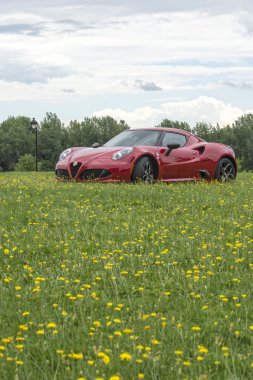 Kırmızı alfa romeo 4c 2015