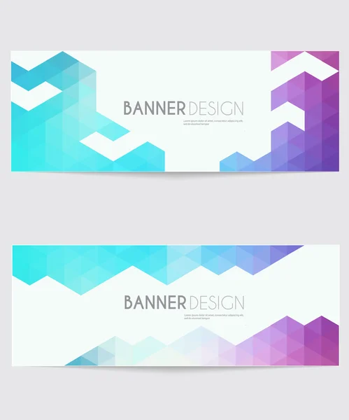 Banner geométrico abstracto vectorial con triángulo — Vector de stock