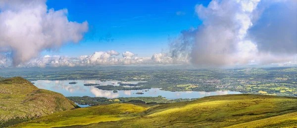 Vue Panoramique Lough Leane Avec Ross Island Par Matin Été — Photo
