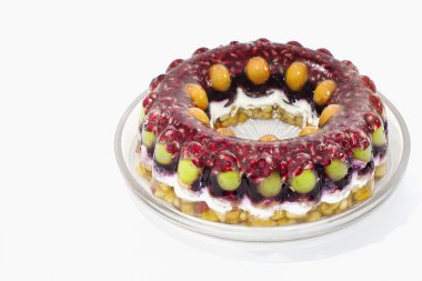 reçelli kek meyve ile