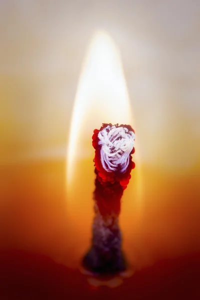 Bougie rouge flamme — Photo