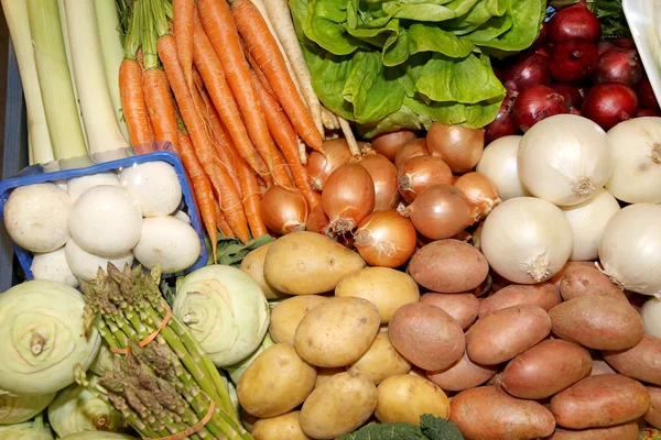 Prachtige verscheidenheid aan kleurrijke groenten als een samenstelling — Stockfoto