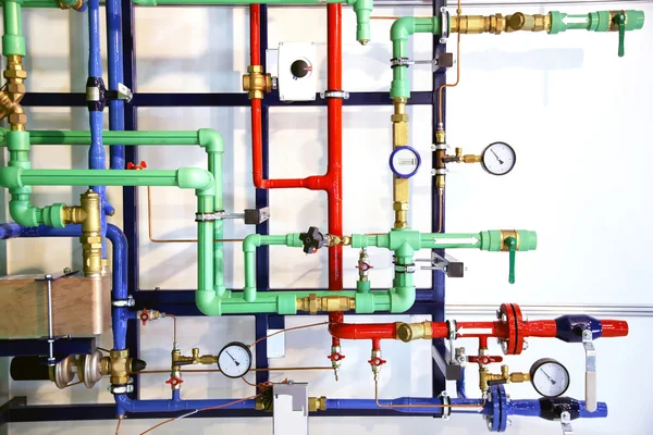 Pipes and heating system — Stock Photo, Image