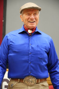 Ünlü Amerikan atı eğitmen efsane Monty Roberts portresi