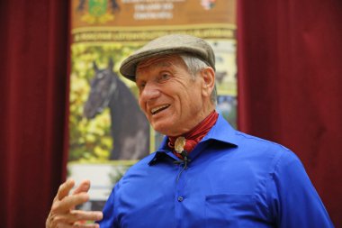 Ünlü Amerikan atı eğitmen efsane Monty Roberts portresi