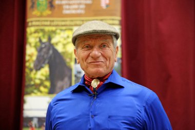 Ünlü Amerikan atı eğitmen efsane Monty Roberts portresi