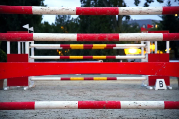 Equitation obstacles bars for horse jumping event — Stock Photo, Image